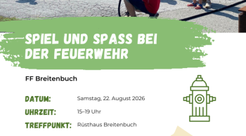 SPIEL, SPASS neue Freunde finden beim Ferienspaß der Freiwilligen Feuerwehr Breitenbuch 2026