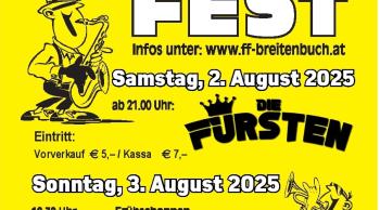 Eintrittskarten für das Fest der Feste der FF Breitenbuch 2025 bereits erhältlich